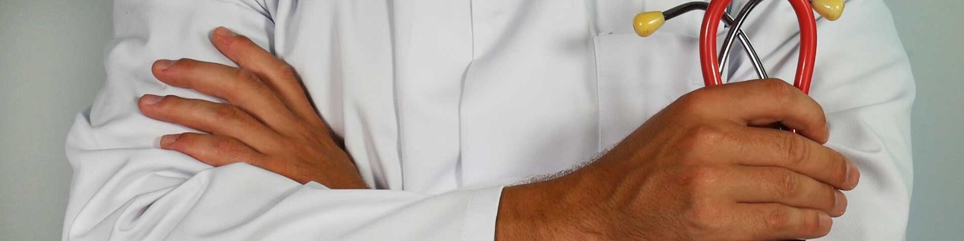 Doctor holding stethoscope